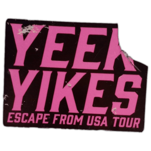 YEEK YIKES sticker spotted in Prague in 2026