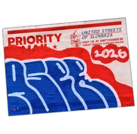 Unknown Graffiti sticker spotted in Prešov in 2026