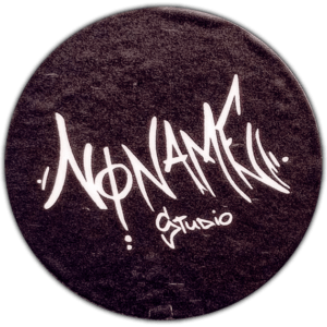 No name studio sticker spotted in Prague in 2026