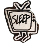 Sleep sticker spotted in Prague in 2026