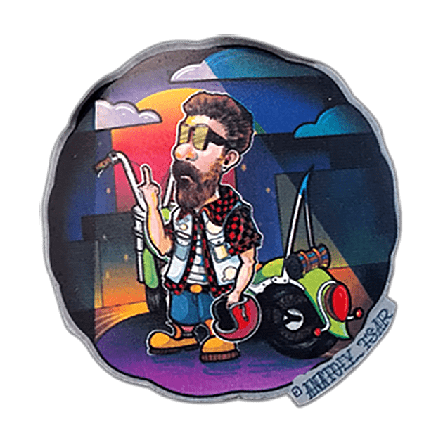 Peeking sticker