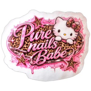 Pure nails babe sticker spotted in Košice in 2026