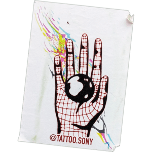 Tattoo Sony sticker spotted in Prague in 2026