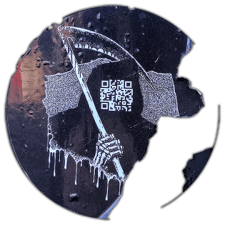 Jad punk wanted sticker spotted in Košice in 2023
