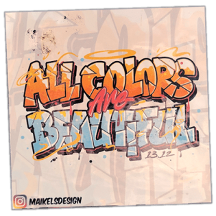 Maikel design street sticker.