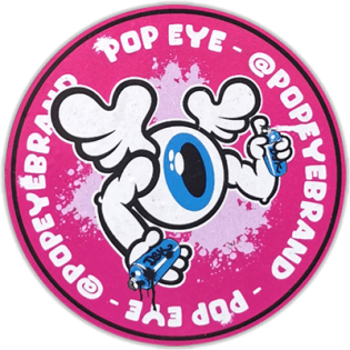 Pop Eye Brand wanted street sticker