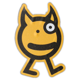 Simple devil character sticker design