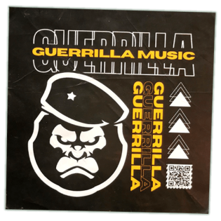 Street sticker by a Guerrilla music