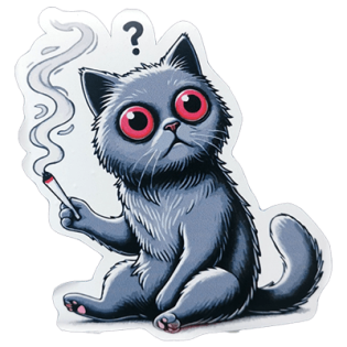 Street sticker by a Stoned Cat