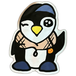 Pinguin street sticker