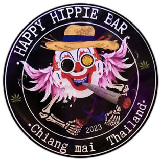 Happy Hippie Bar street sticker