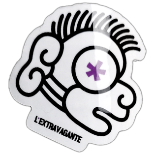 L'extravgante wanted street sticker