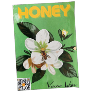 Vincent Water wanted street sticker