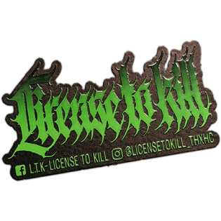 License to kill wanted street sticker