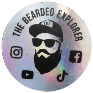 Bearded Explorer wanted street sticker