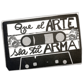 Que el Arte wanted street sticker
