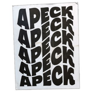 APECK wanted street sticker