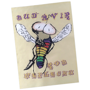 Buď Kvir wanted street sticker
