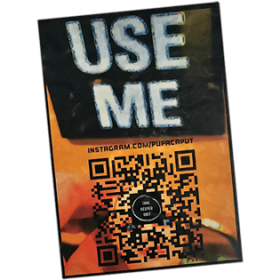 Pupa Caput wanted street sticker