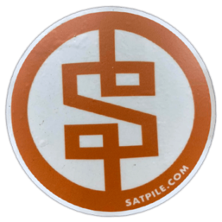Satpile wanted street sticker
