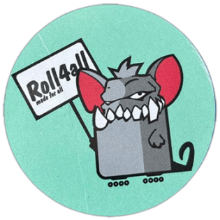 Roll4All wanted street sticker