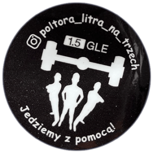 Poltora litra na trzech wanted street sticker