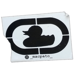 Macpato wanted street sticker