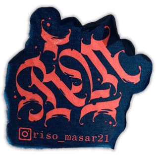 Riso Masar wanted street sticker