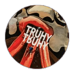 Truhy wanted street sticker