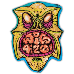 Wig 420 wanted street sticker