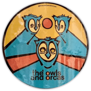 The Owls and orcas wanted street sticker