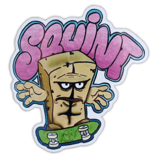 Squint wanted street sticker