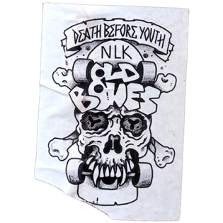 NLK Old Bones wanted street sticker