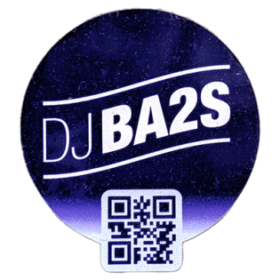 DJ BA2S wanted street sticker