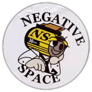 Negative space wanted street sticker