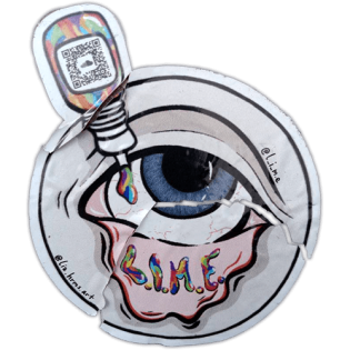 L.I.M.E wanted street sticker
