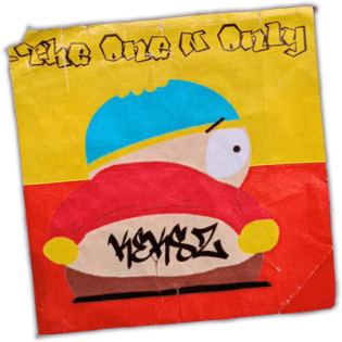 Keksz wanted street sticker