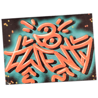 Twenty wanted street sticker