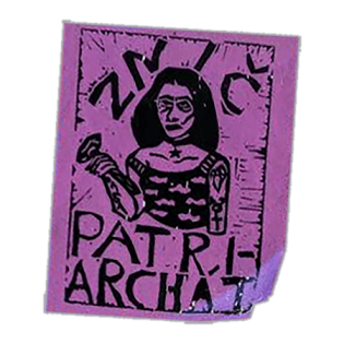 Znič Patriarchát wanted street sticker