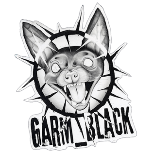 Garm Black wanted street sticker