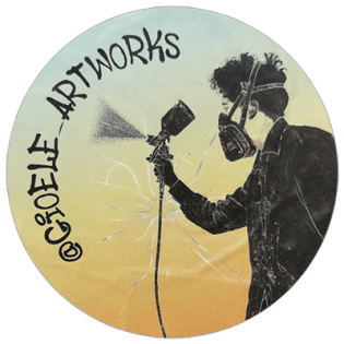 Gioele Artworks wanted street sticker