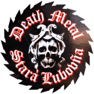 Death Metal Stará Ľubovňa wanted street sticker spotted in Prešov in 2025