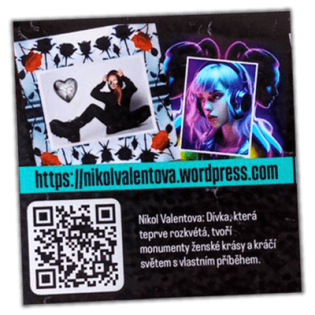Nikol Valentova Wanted street sticker spotted in Prague in 2025