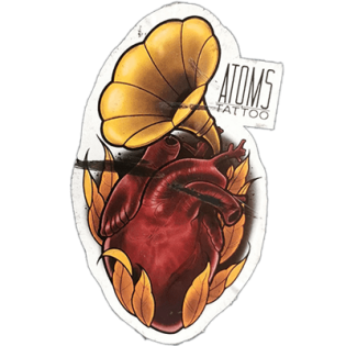 Atoms Tattoo wanted sticker spotted in Bangkok in 2025
