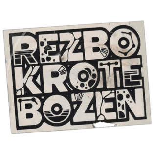 Rezbo Krote Bozen wanted sticker spotted in Bangkok in 2025
