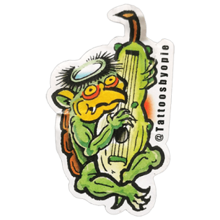 Tattoos by Opie wanted sticker spotted in Bangkok in 2025
