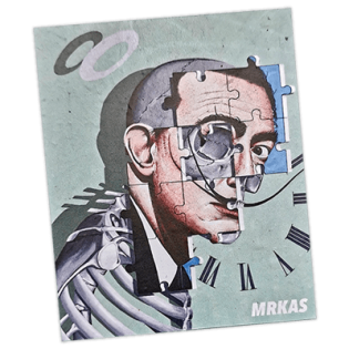 Mrkas wanted street sticker spotted in Bangkok in 2025.