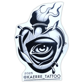 Kaerre Tattoo wanted street sticker spotted in Prague in 2025