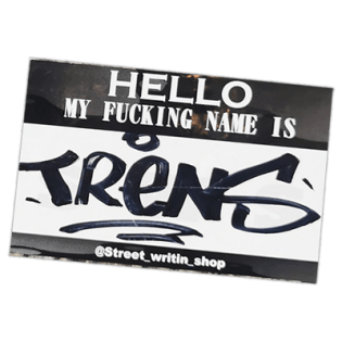 Trens wanted street sticker spotted in Bangkok in 2025