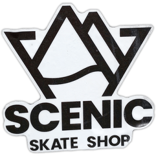 Scenic Skate shop wanted street sticker spotted in Prague in 2025